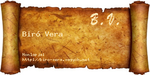 Biró Vera névjegykártya