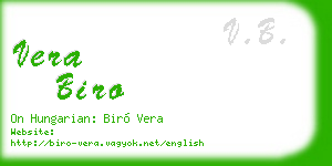 vera biro business card